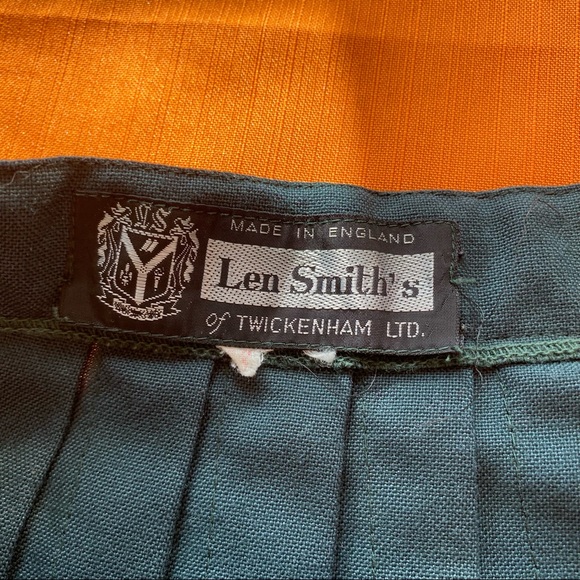 Vintage School Pleaded Short Green Skirt Made in England - Picture 6 of 7